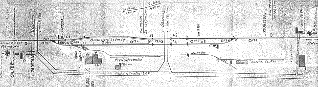 Gleisplan Bf Dernau 1957